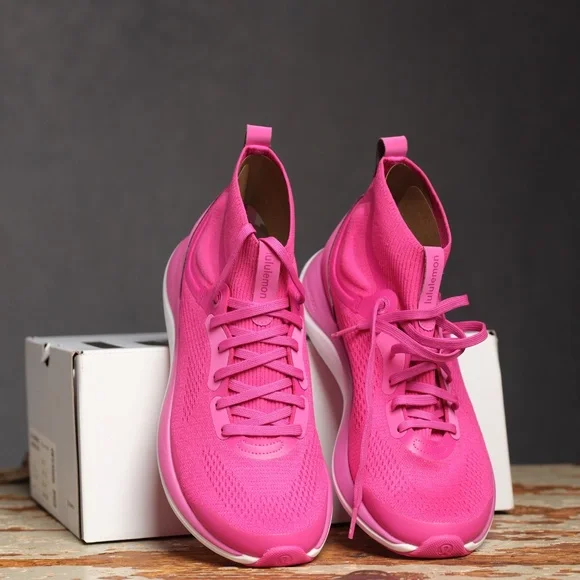 Lululemon Pink Chargefeel Mid Women's Workout Shoe SOLD OUT - Picture 3 of 7
